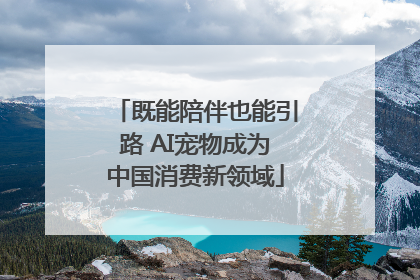 既能陪伴也能引路 AI宠物成为中国消费新领域